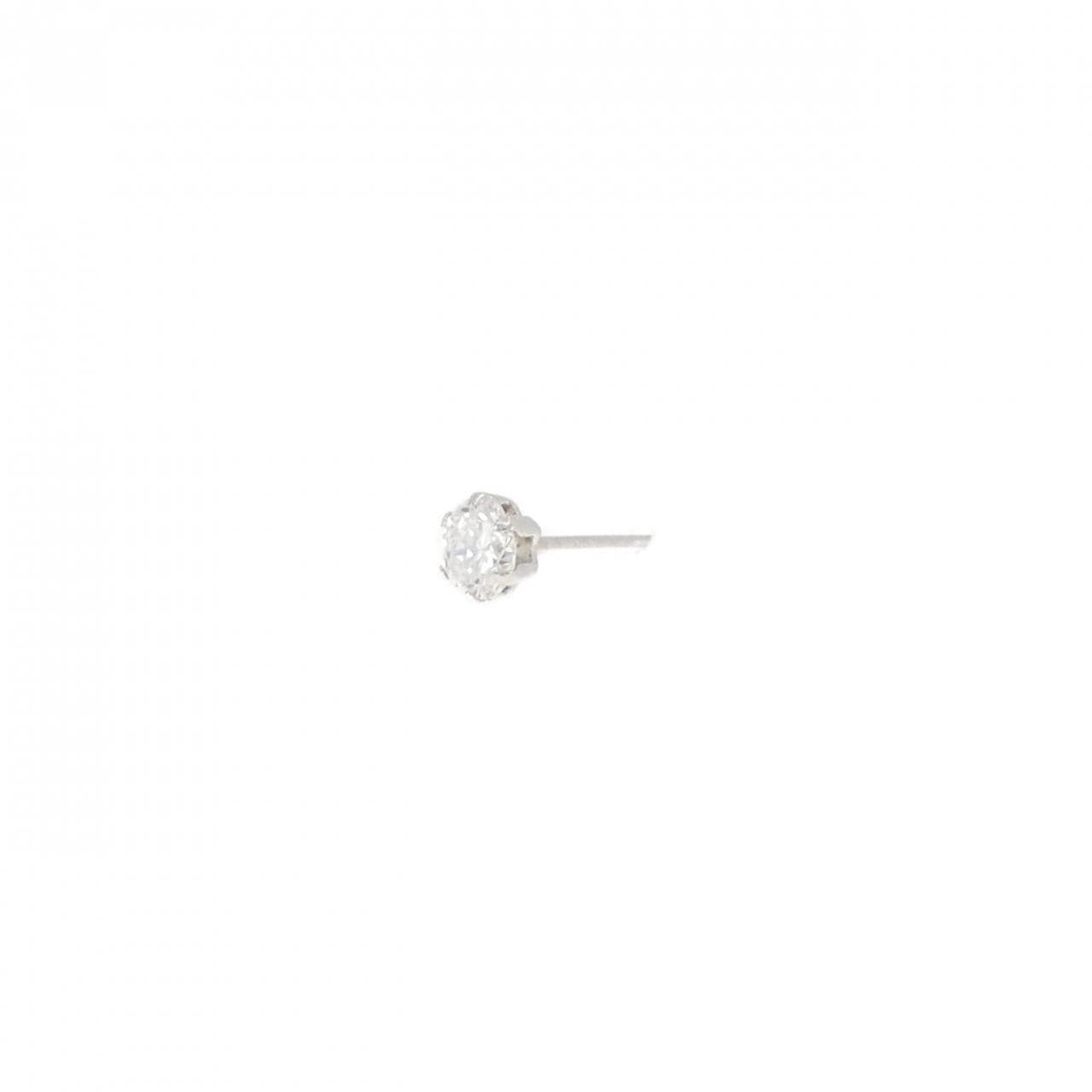 PT900 ソリティア ダイヤモンド ピアス 0.15CT 片耳