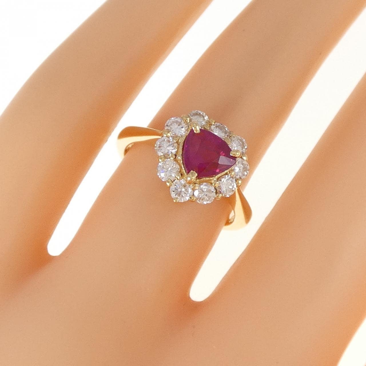 K18YG  ルビー リング 1.00CT