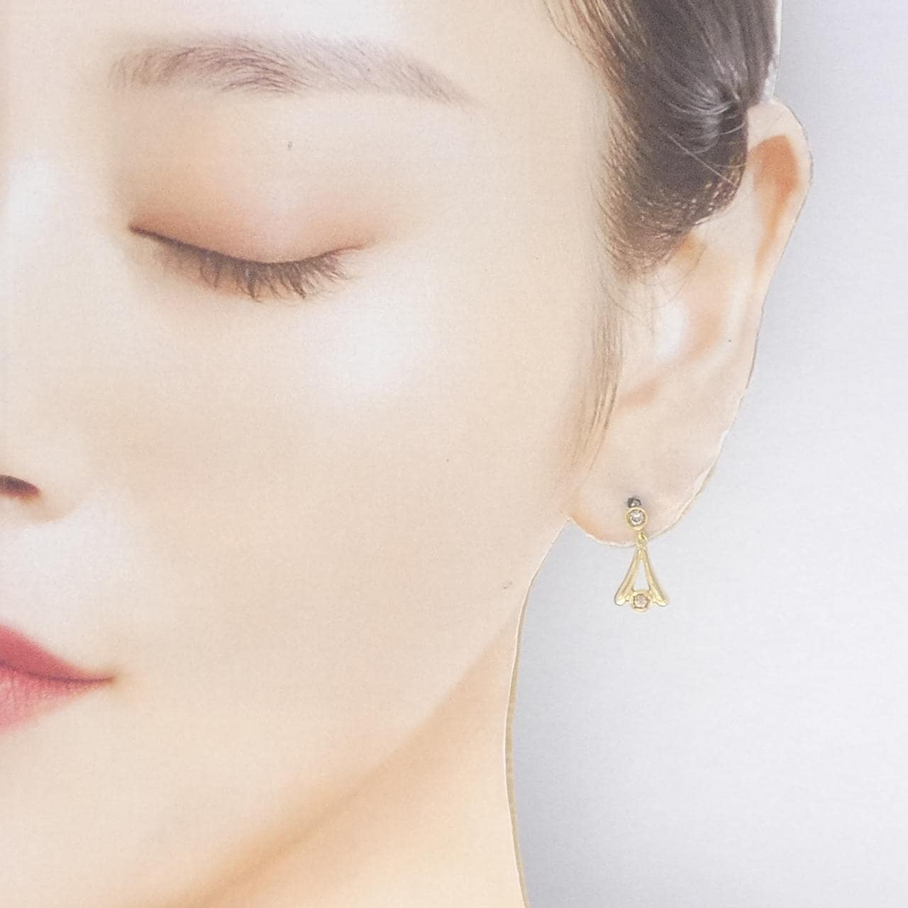 K18YG ダイヤモンド ピアス 0.16CT