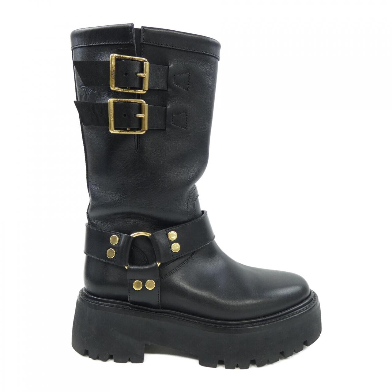 セリーヌ CELINE バイカーミッドブーツ トリオンフ TRIOMPH 354903882C ブーツ