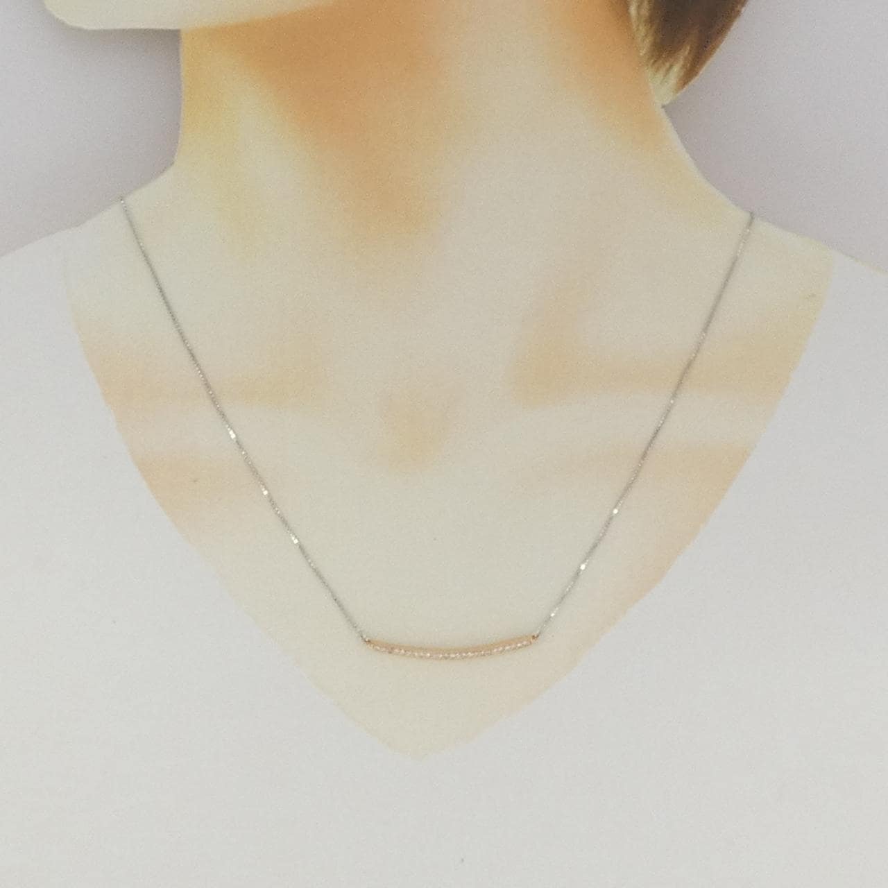 K18PG/K18WG ダイヤモンド ネックレス 0.17CT