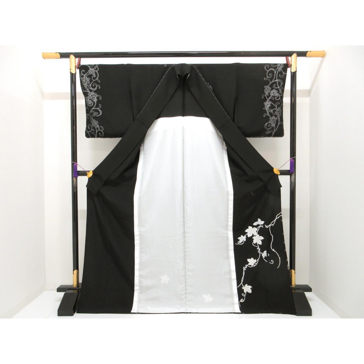 【未使用品】単衣　訪問着　銀彩加工　刺繍入り