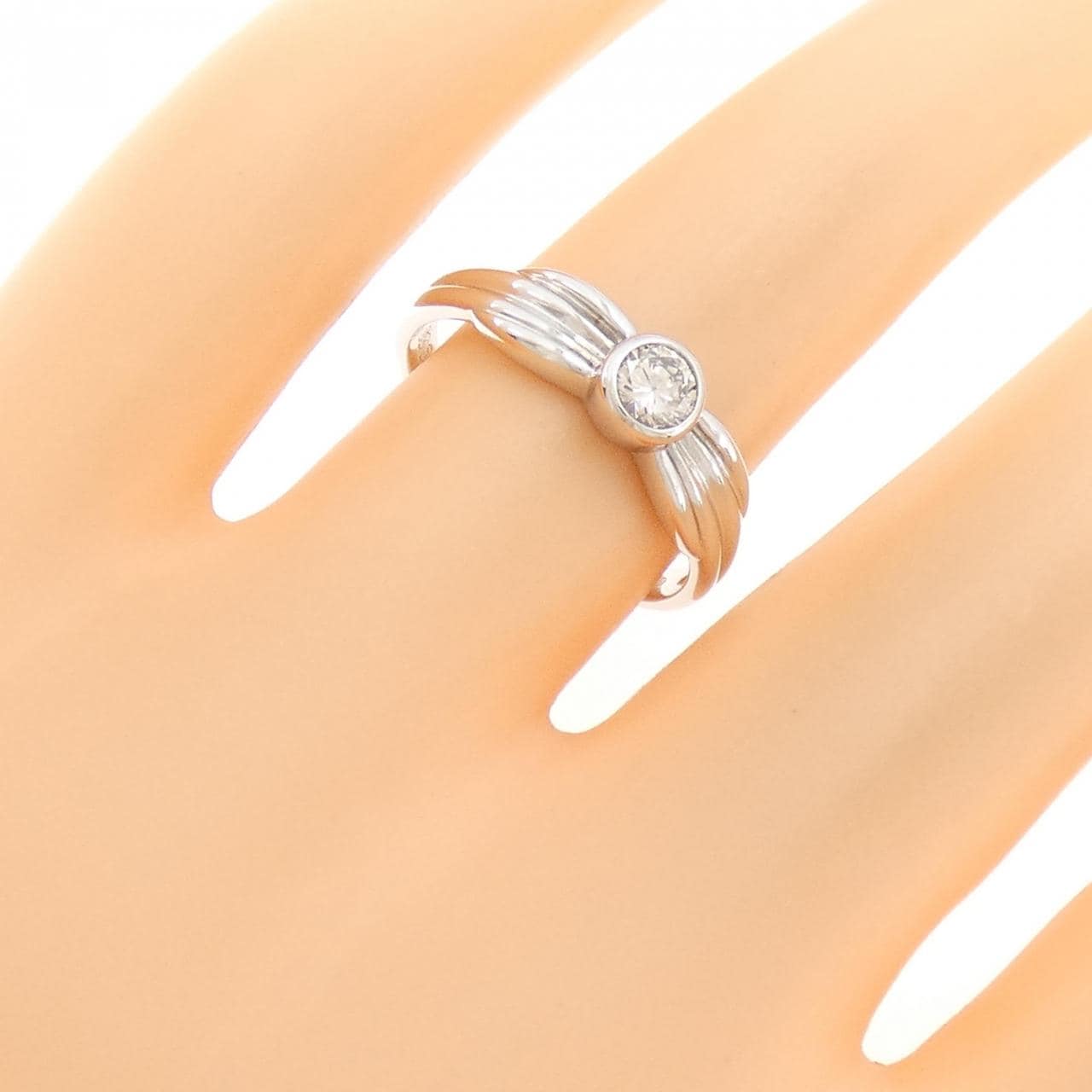 K18WG ダイヤモンド リング 0.19CT