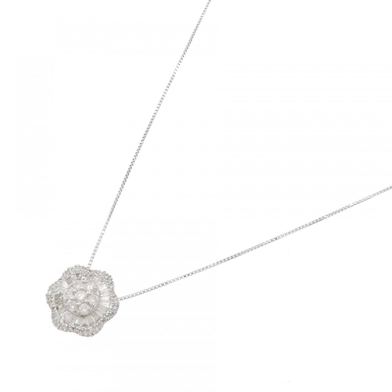 K18WG ダイヤモンド ネックレス 0.50CT