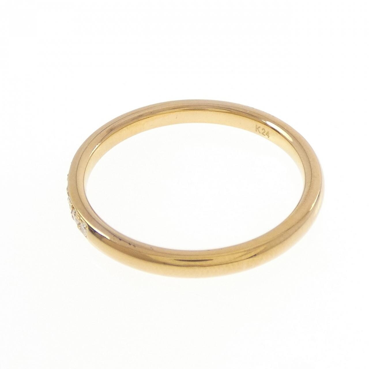 【リメイク】K24YG ハーフエタニティ ダイヤモンド リング 0.20CT