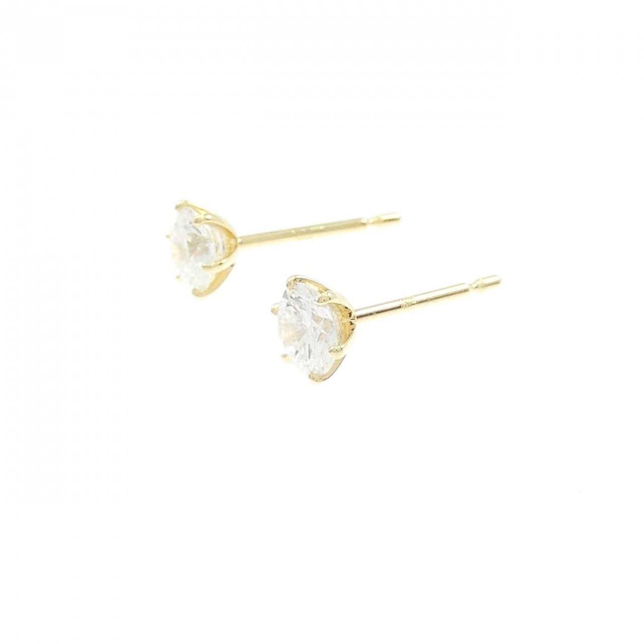 【リメイク】K18YG/ST ダイヤモンド ピアス 0.332CT 0.335CT E-F SI2 EXT-VG