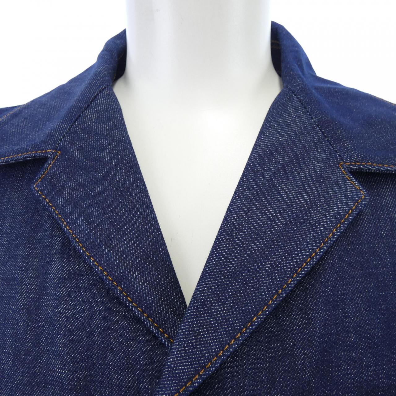 プラダ PRADA トライアングルロゴ セルビッジデニム シャツ GEC068 S212 15C7 S／Sシャツ