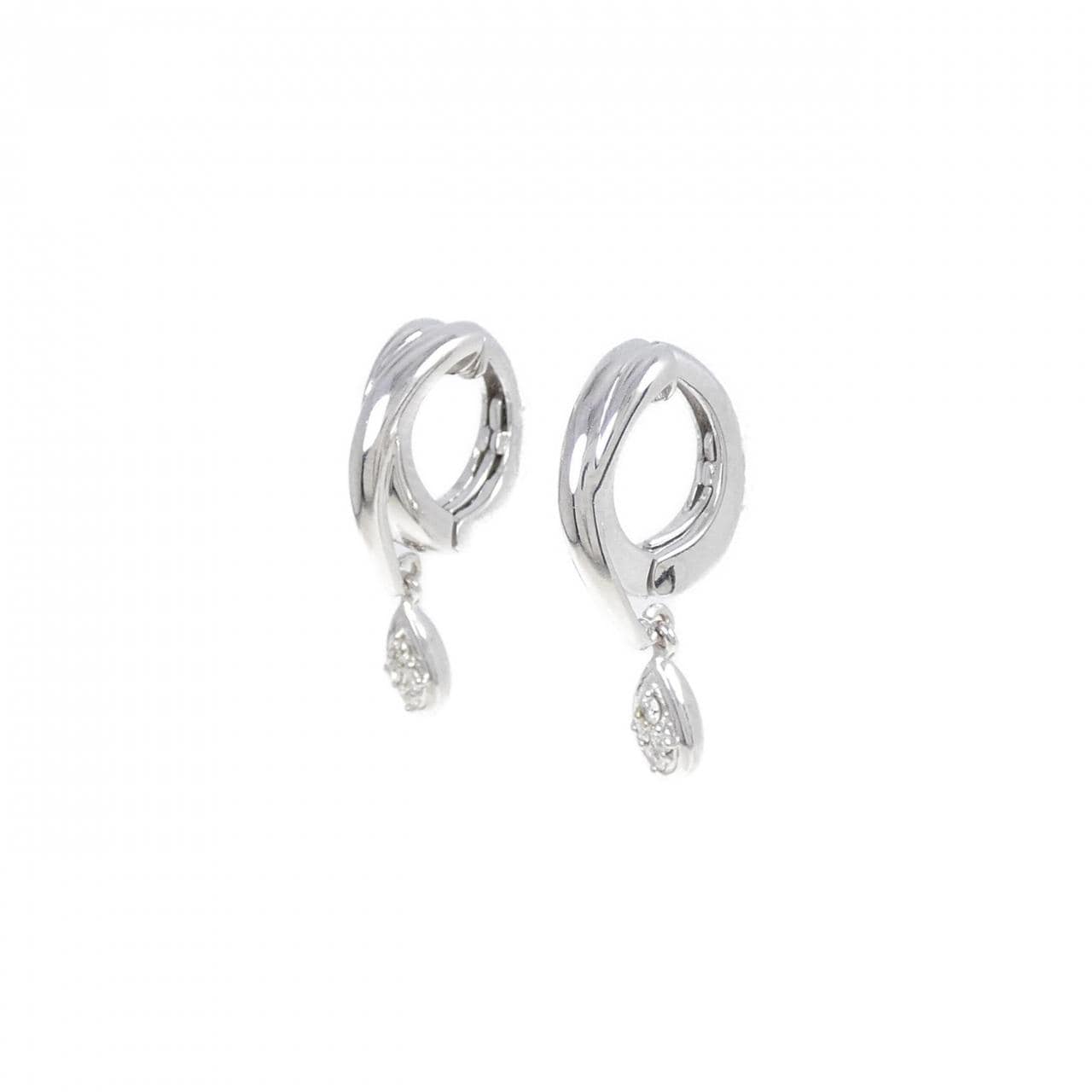 K18WG Diamond earrings 0.10CT