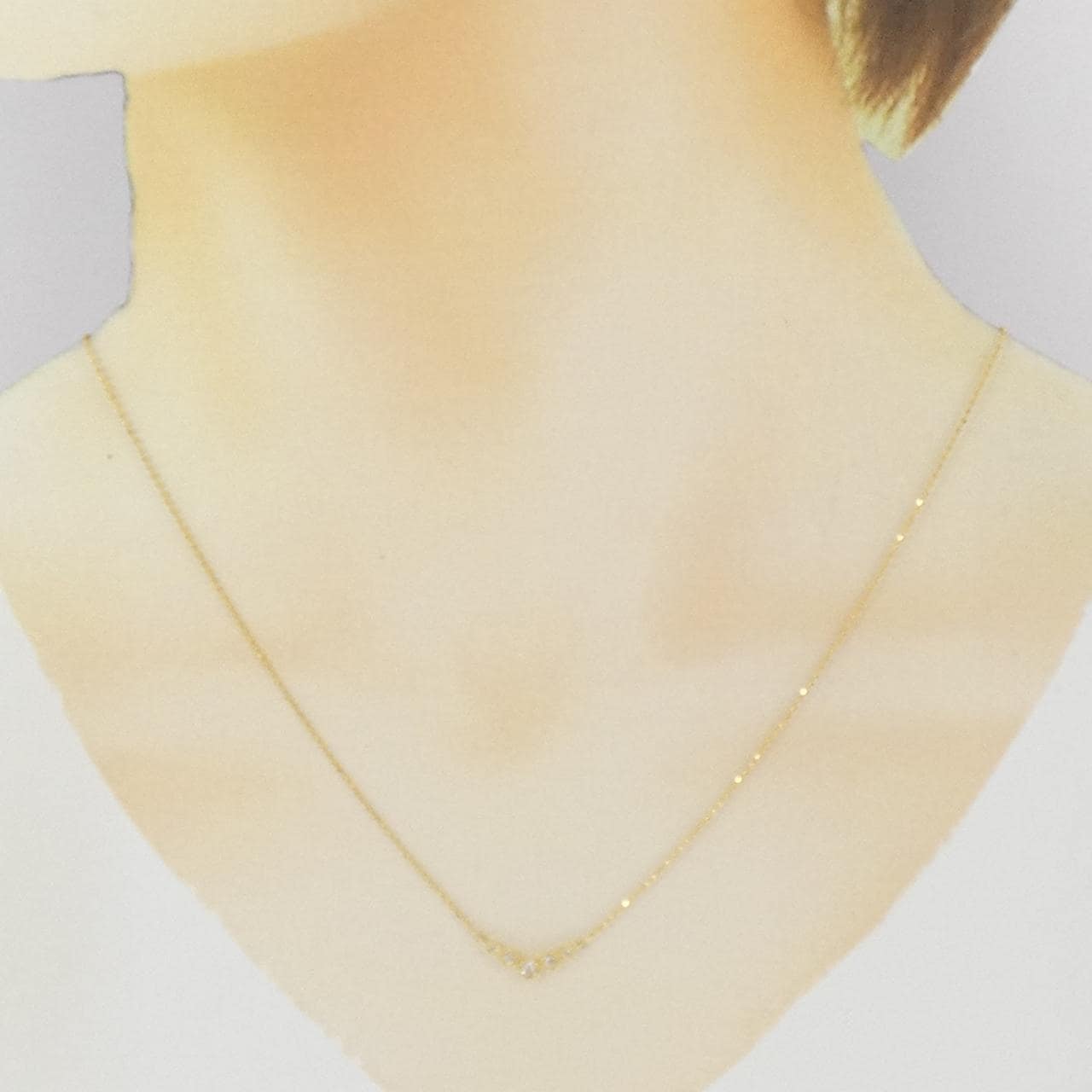 K18YG ダイヤモンド ネックレス 0.12CT