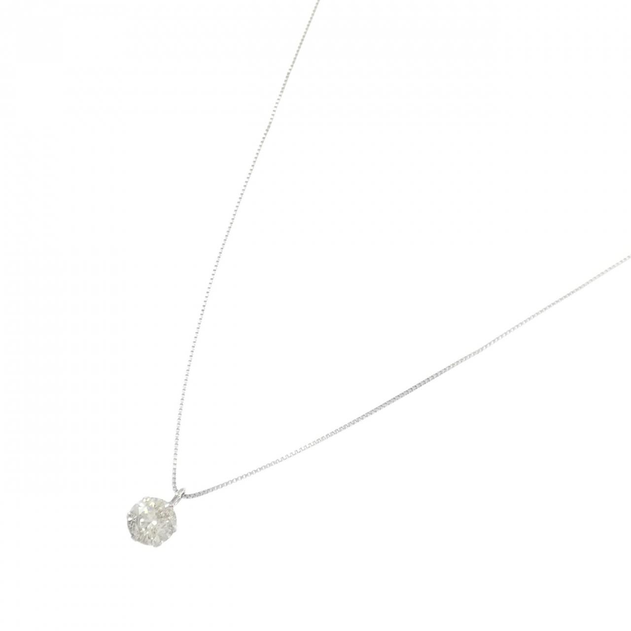 PT900/PT850 ソリティア ダイヤモンド ネックレス 0.40CT
