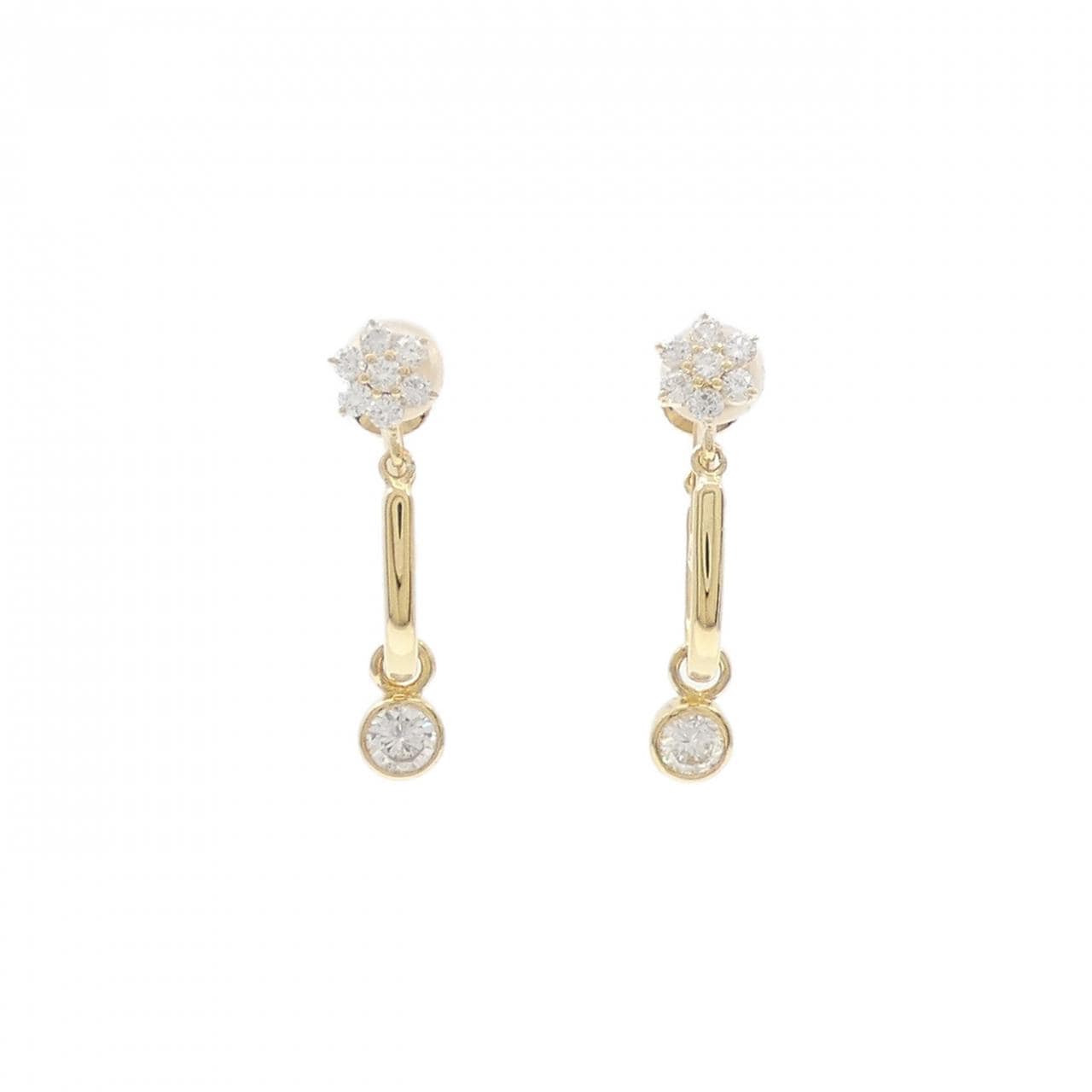K18YG ダイヤモンド イヤリング 0.80CT