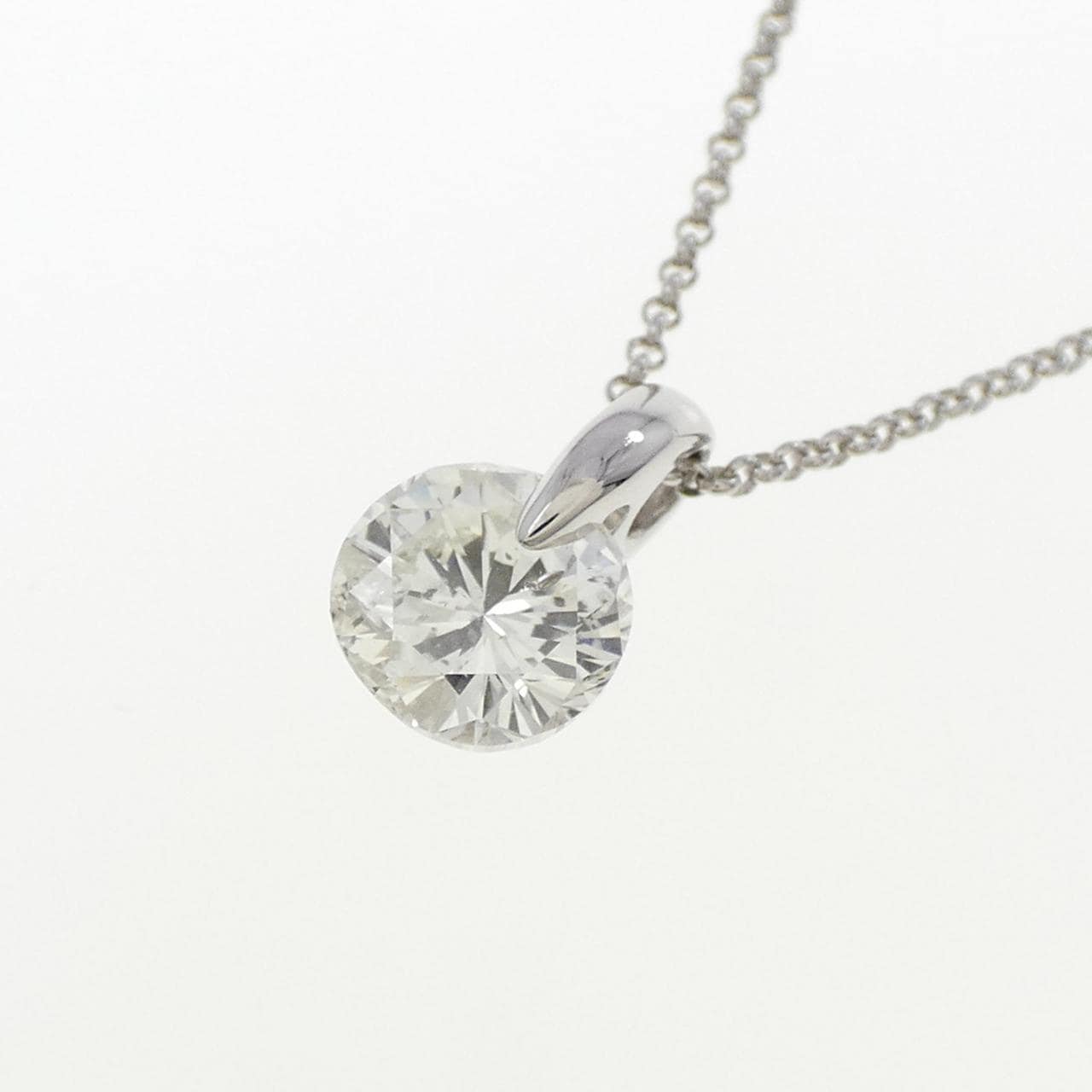 PT900/PT850 ソリティア ダイヤモンド ネックレス 1.00CT