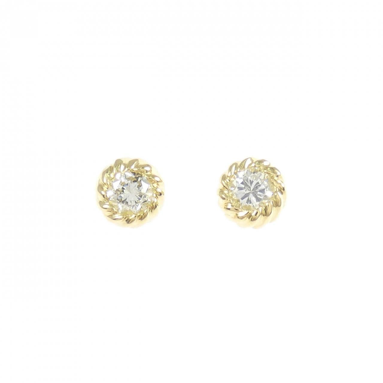 K18YG ダイヤモンド ピアス 0.30CT