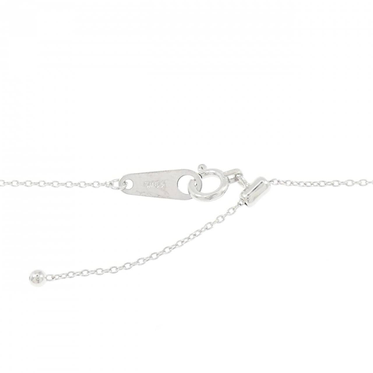 K18WG ハート ダイヤモンド ネックレス 0.08CT