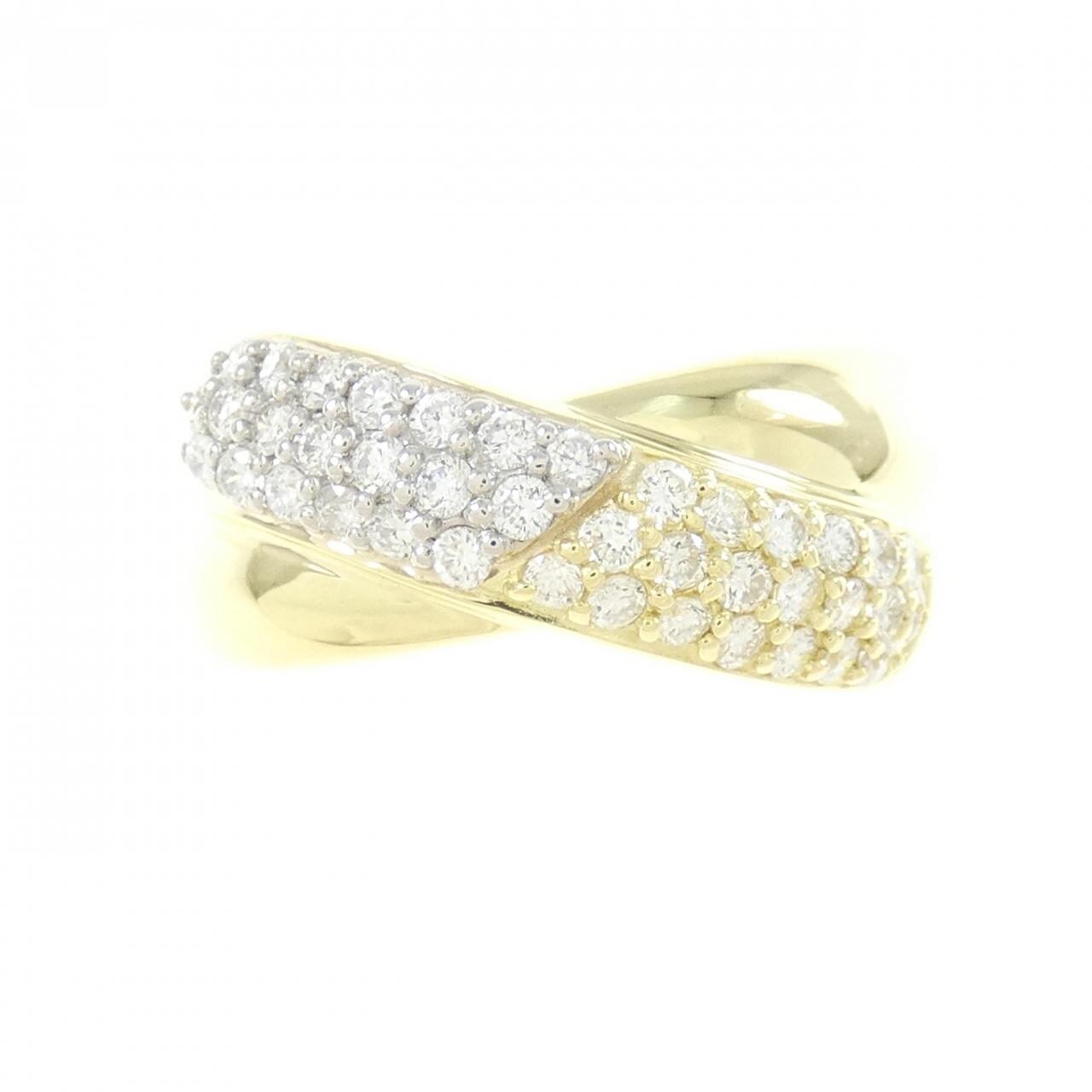 K18YG/PT パヴェ ダイヤモンド リング 0.50CT