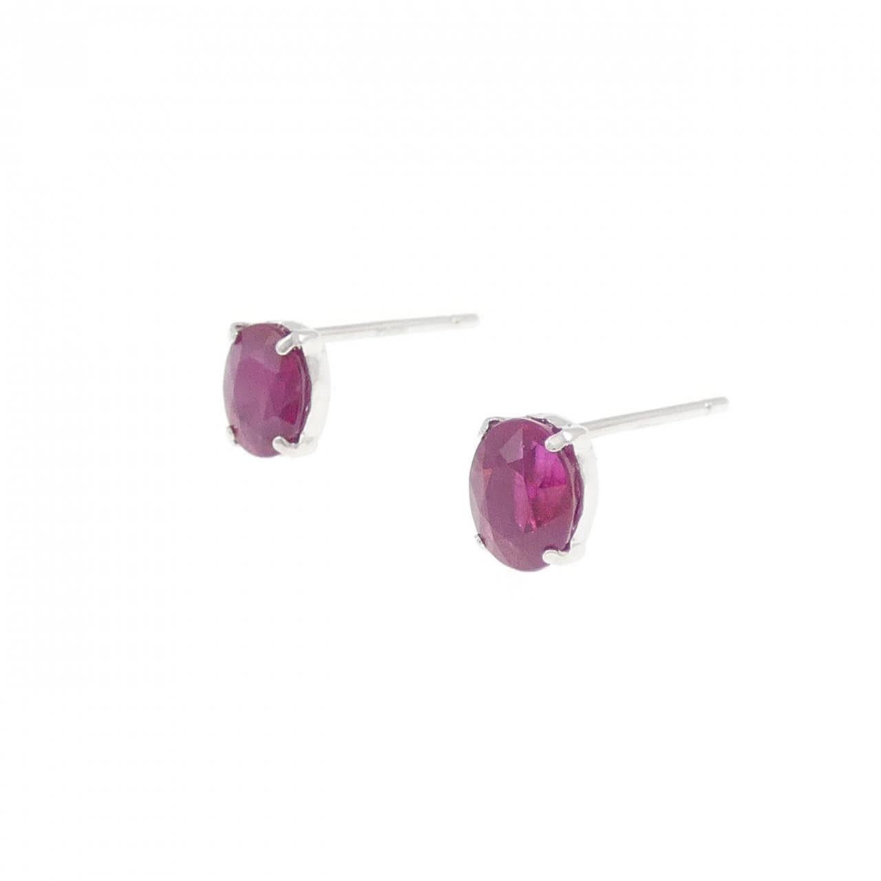K18WG ルビー ピアス 1.10CT