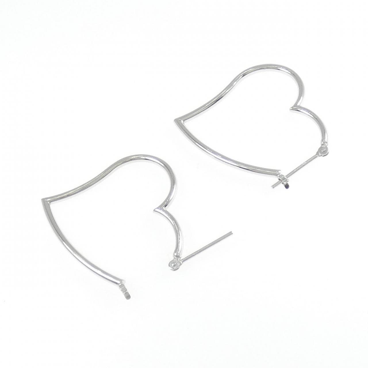 K10WG ハート フープ ピアス