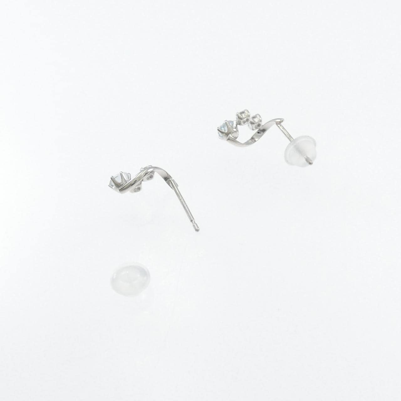 4゜C アクアマリン ピアス