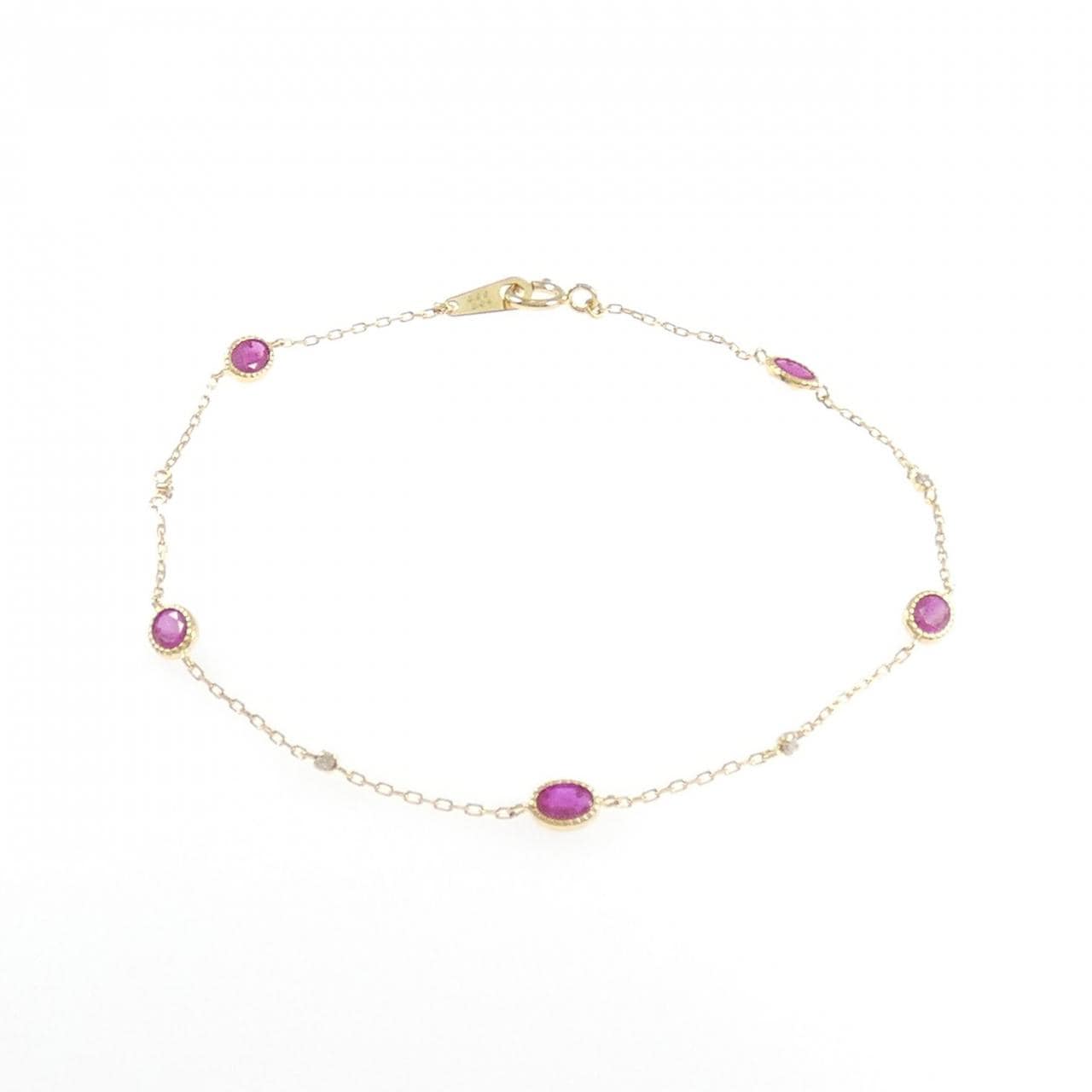 K18YG ルビー ブレスレット 0.96CT