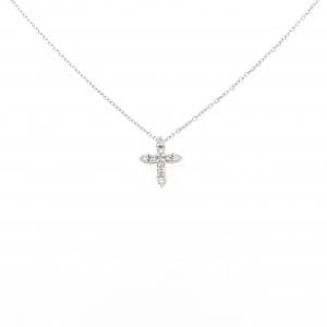 スタージュエリー クロス ダイヤモンド ネックレス 0.08CT
