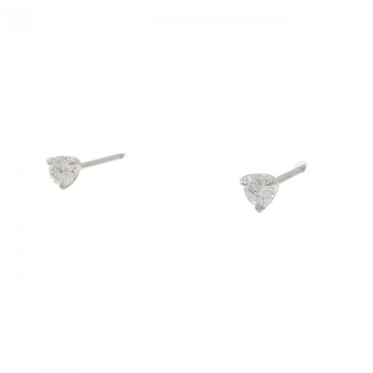 PT900 ソリティア ダイヤモンド ピアス 0.22CT