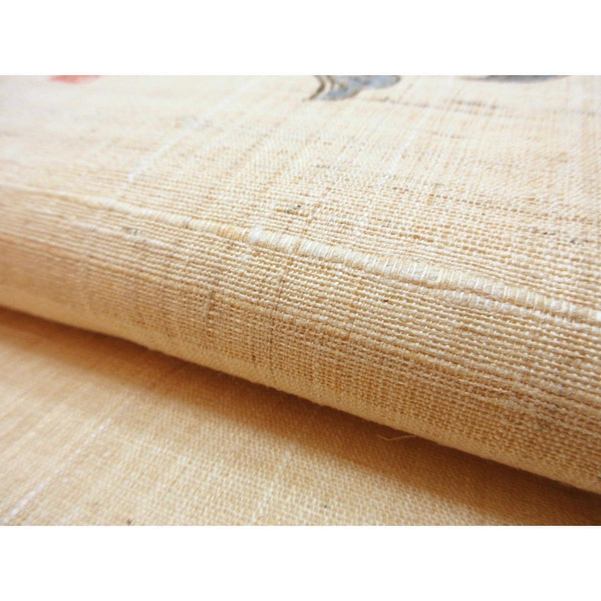 名古屋帯　紬織　友禅加工