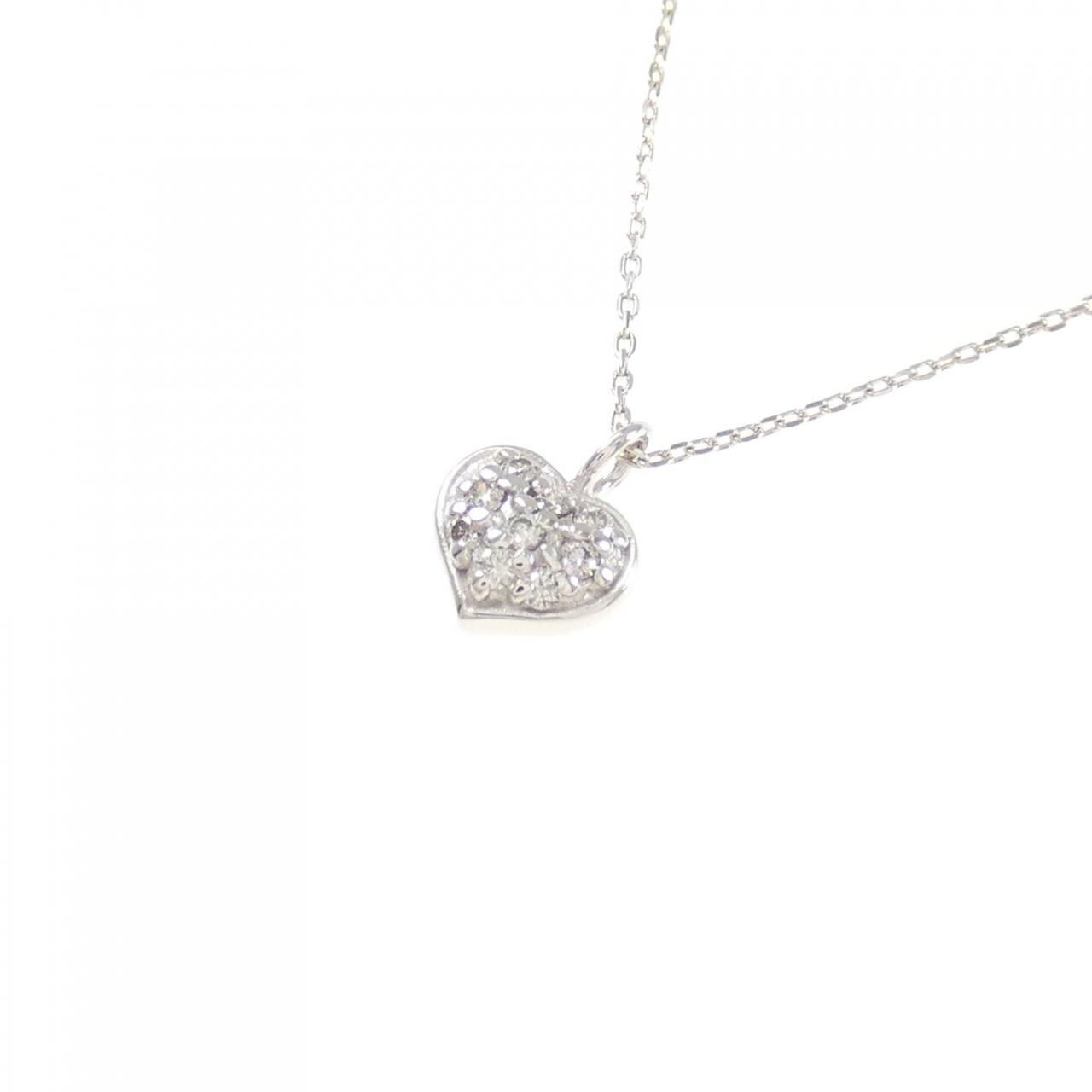 コメ兵｜K18WG ハート ダイヤモンド ネックレス 0.05CT｜ジュエリー