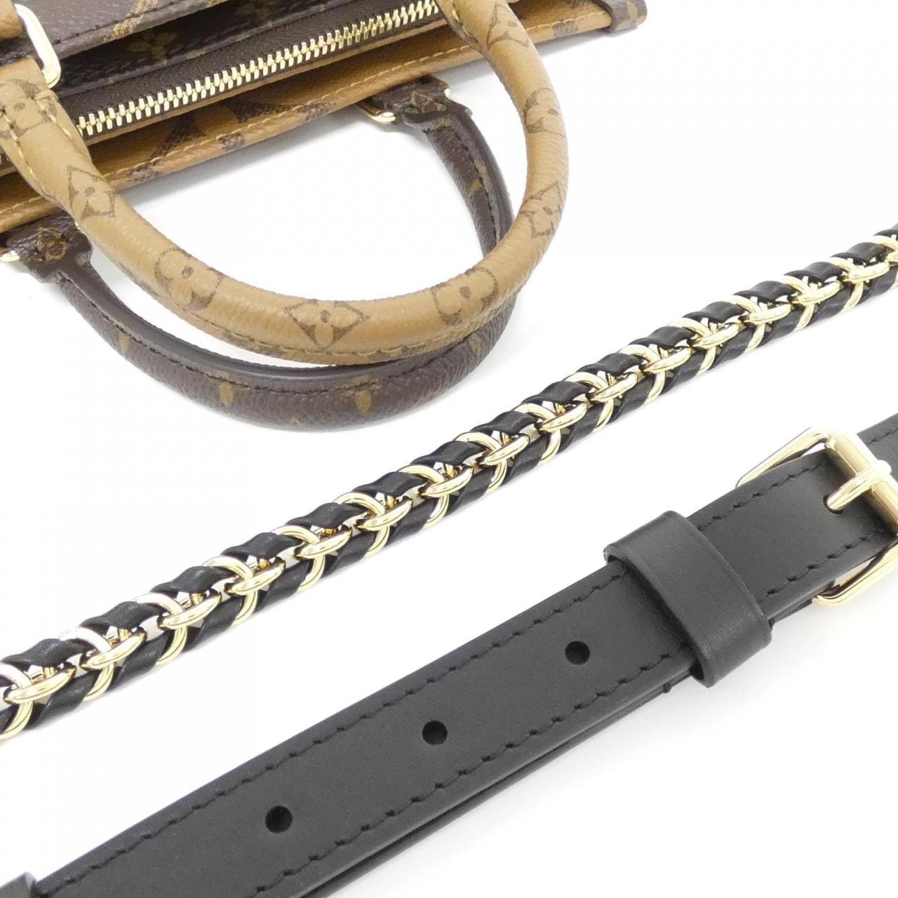 LOUIS VUITTON Monogram Reverse On The Go EW Chain 包袋 M14236