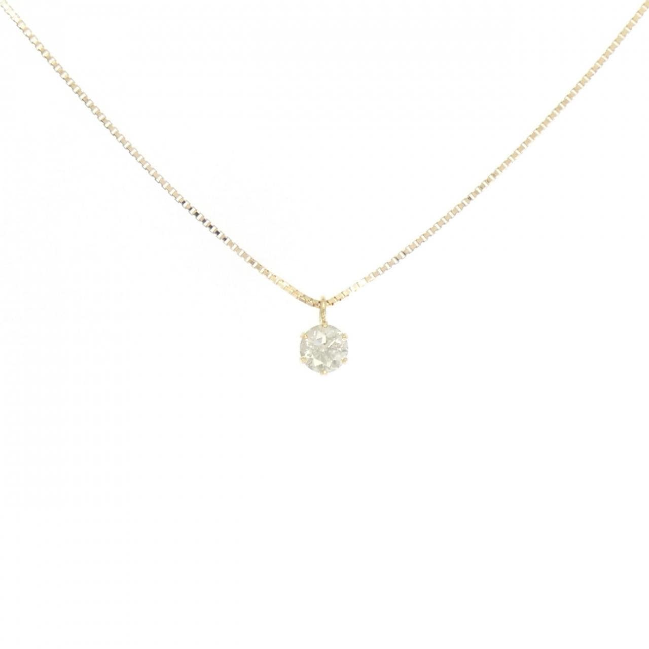 K18YG ソリティア ダイヤモンド ネックレス 0.30CT