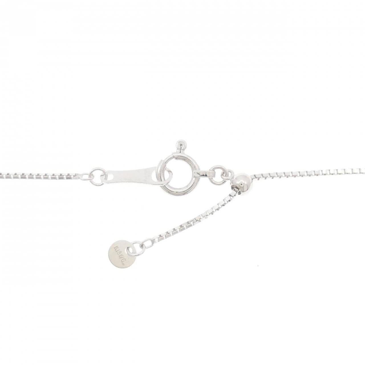 K18WG クロス ダイヤモンド ネックレス 0.5CT