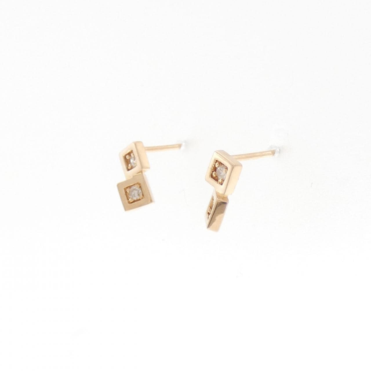 K18PG ダイヤモンド ピアス 0.06CT