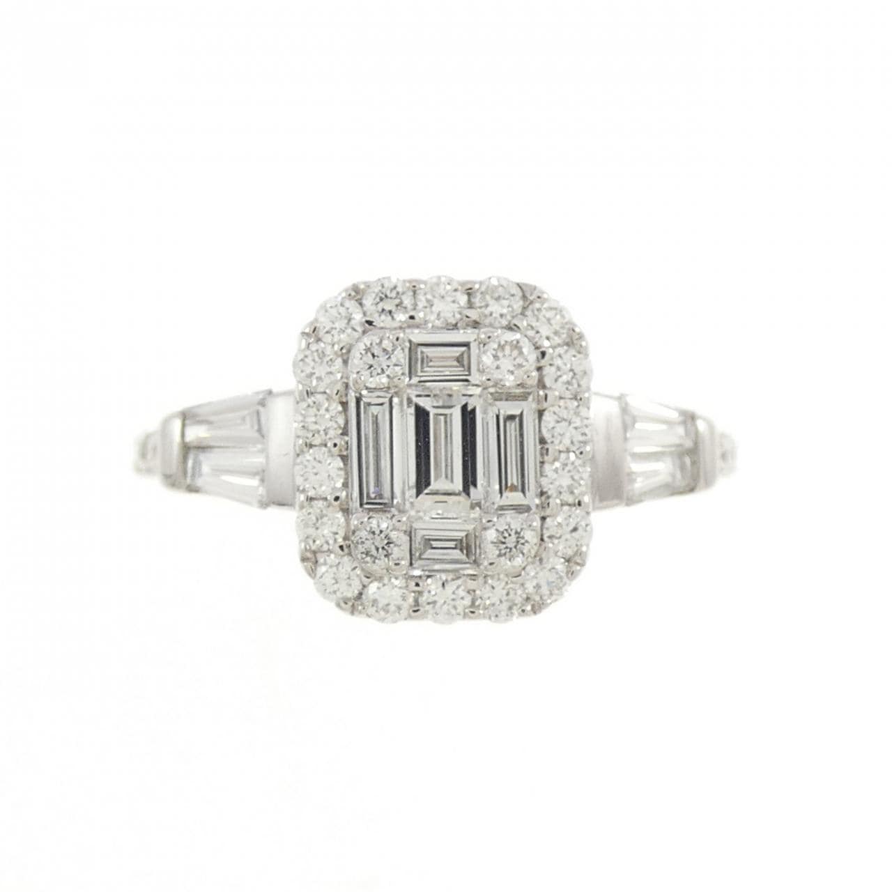 K18WG ダイヤモンド リング 0.78CT
