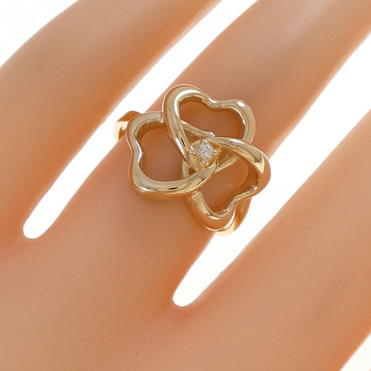 K18YG ダイヤモンド リング 0.015CT