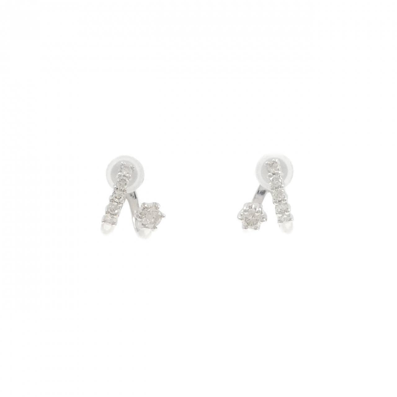 K18WG ダイヤモンド イヤリング 0.40CT