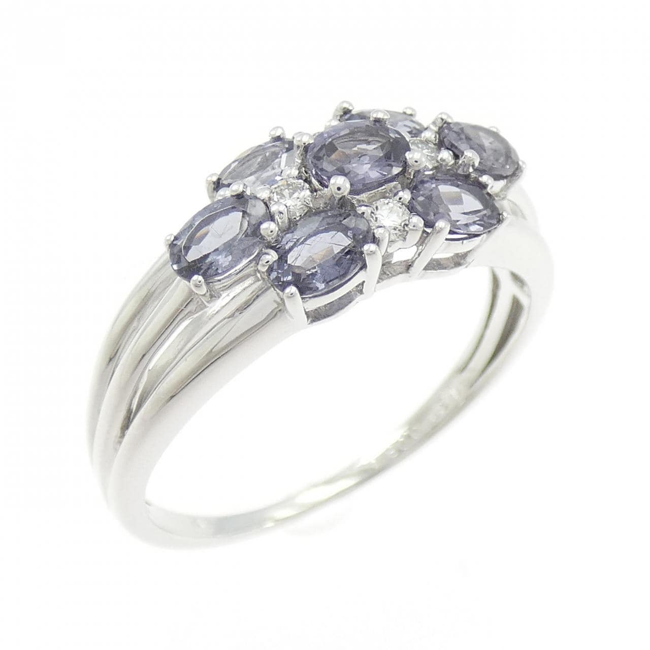 K18WG ガーネット リング 1.30CT