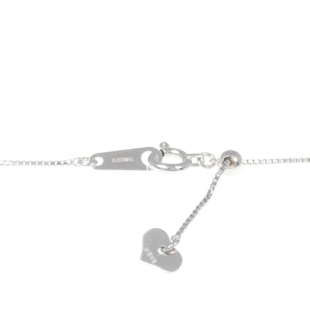 K18WG ダイヤモンド ネックレス 0.18CT