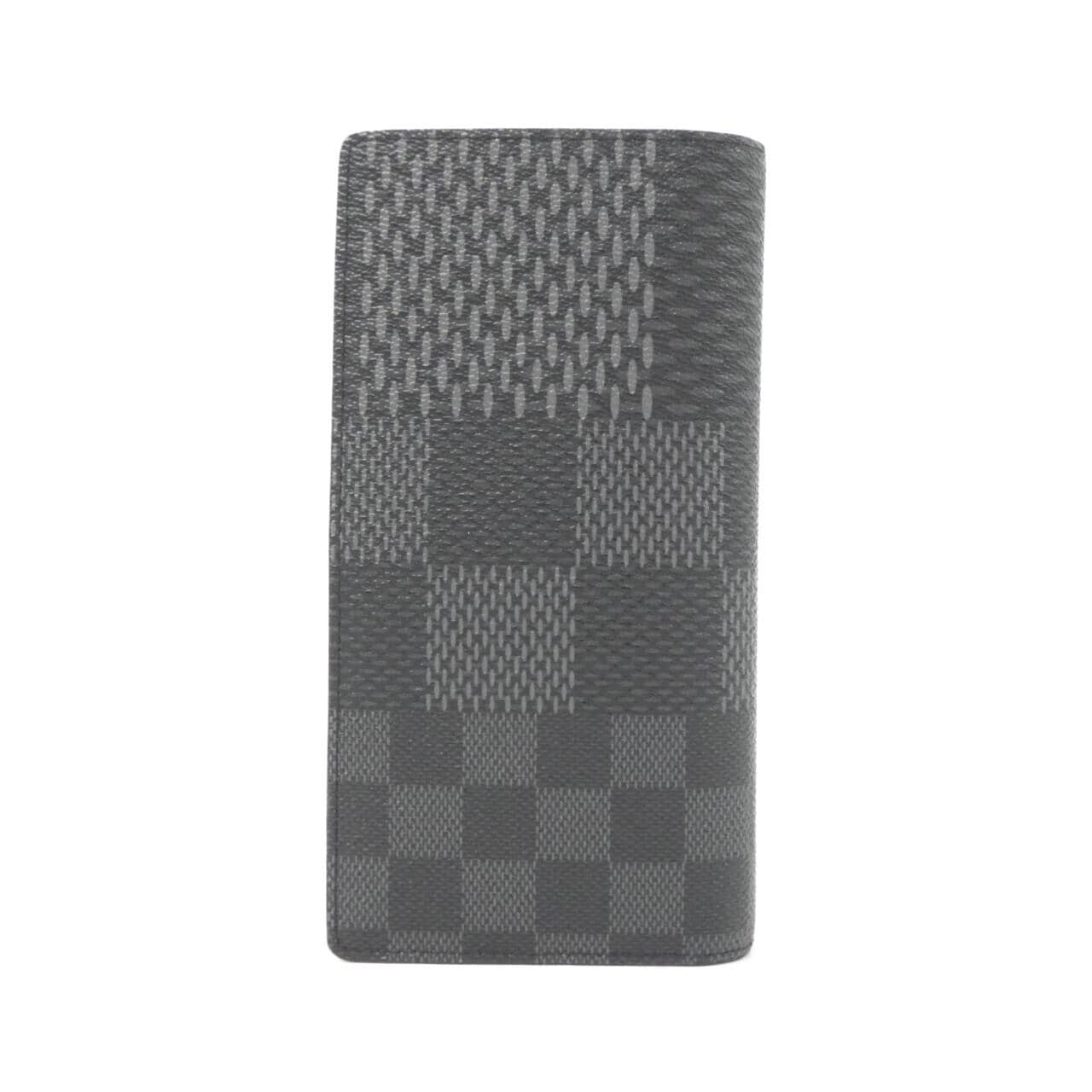LOUIS VUITTON Damier Graphite 3D Portefeuille Brazza N60436 Wallet