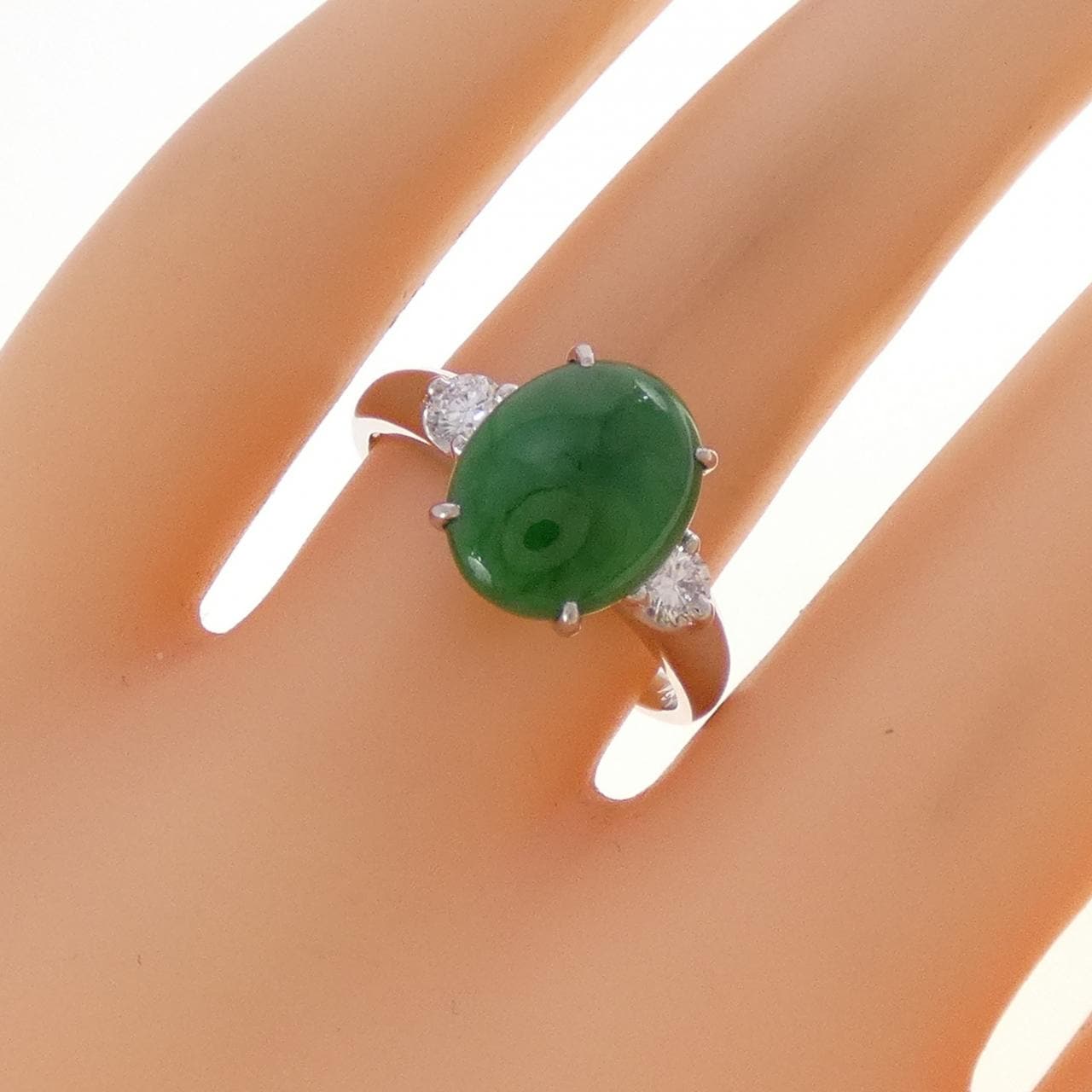 PT900 ヒスイ リング 2.75CT