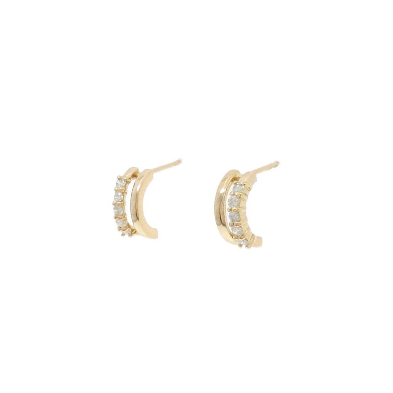 K18YG ダイヤモンド ピアス 0.14CT