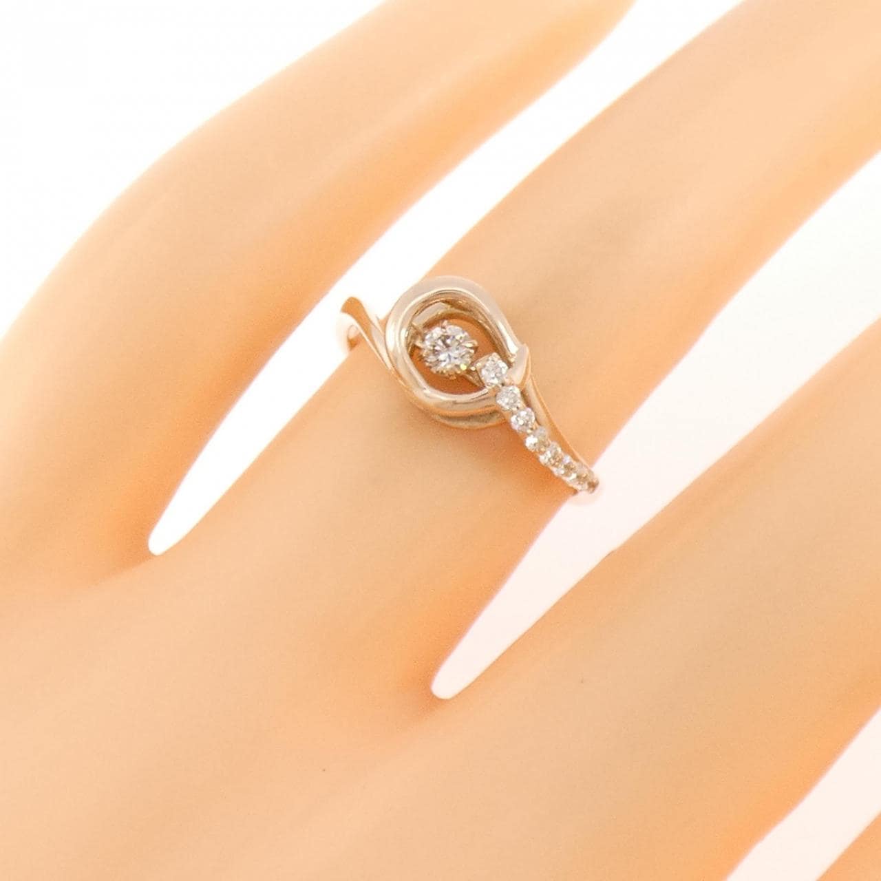 K18PG ダイヤモンド リング 0.08CT