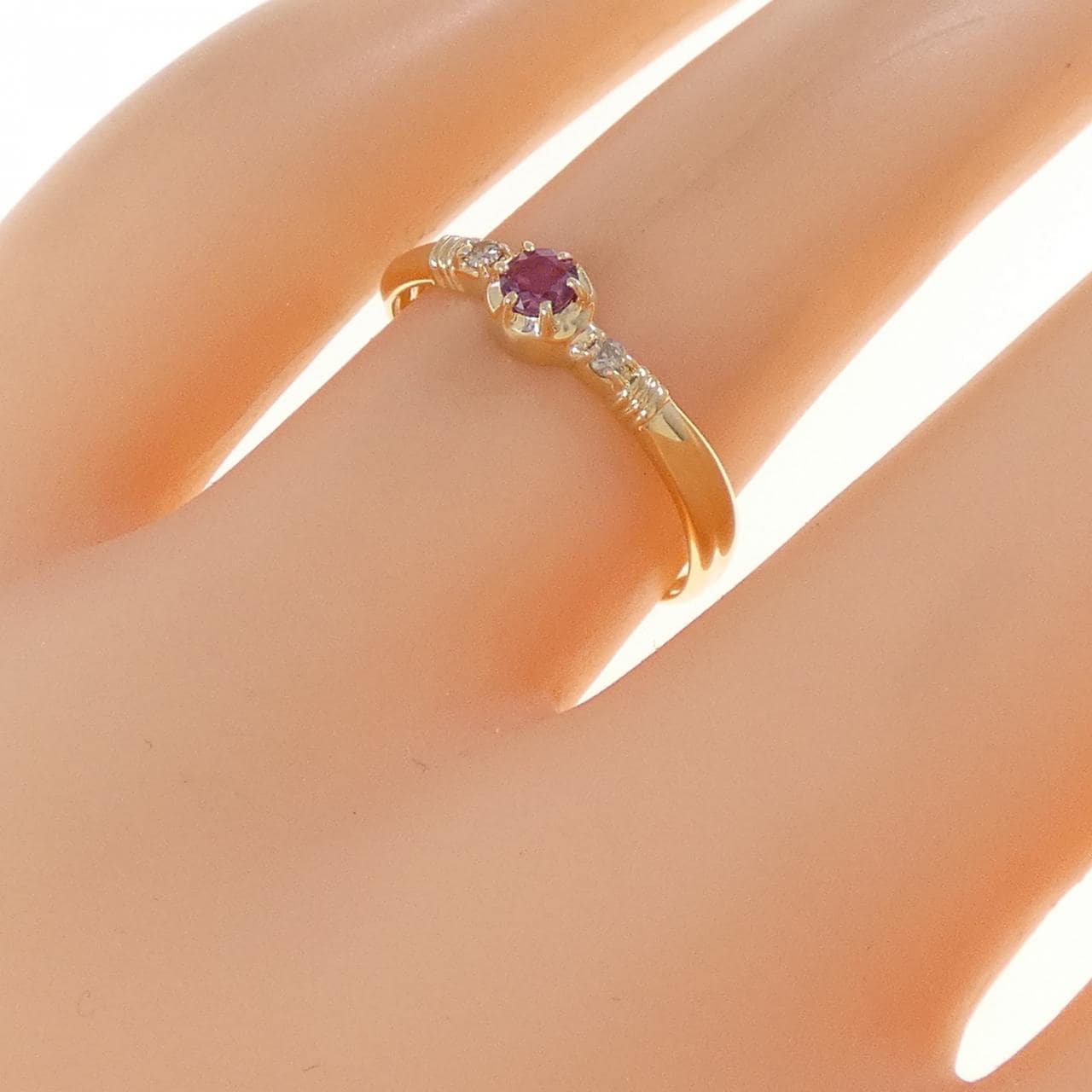 K18YG ルビー リング