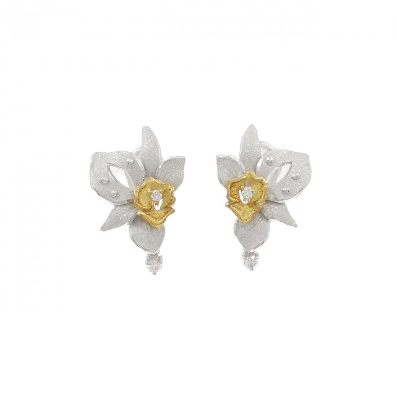 Tamura Shunichi Earrings 0.16CT