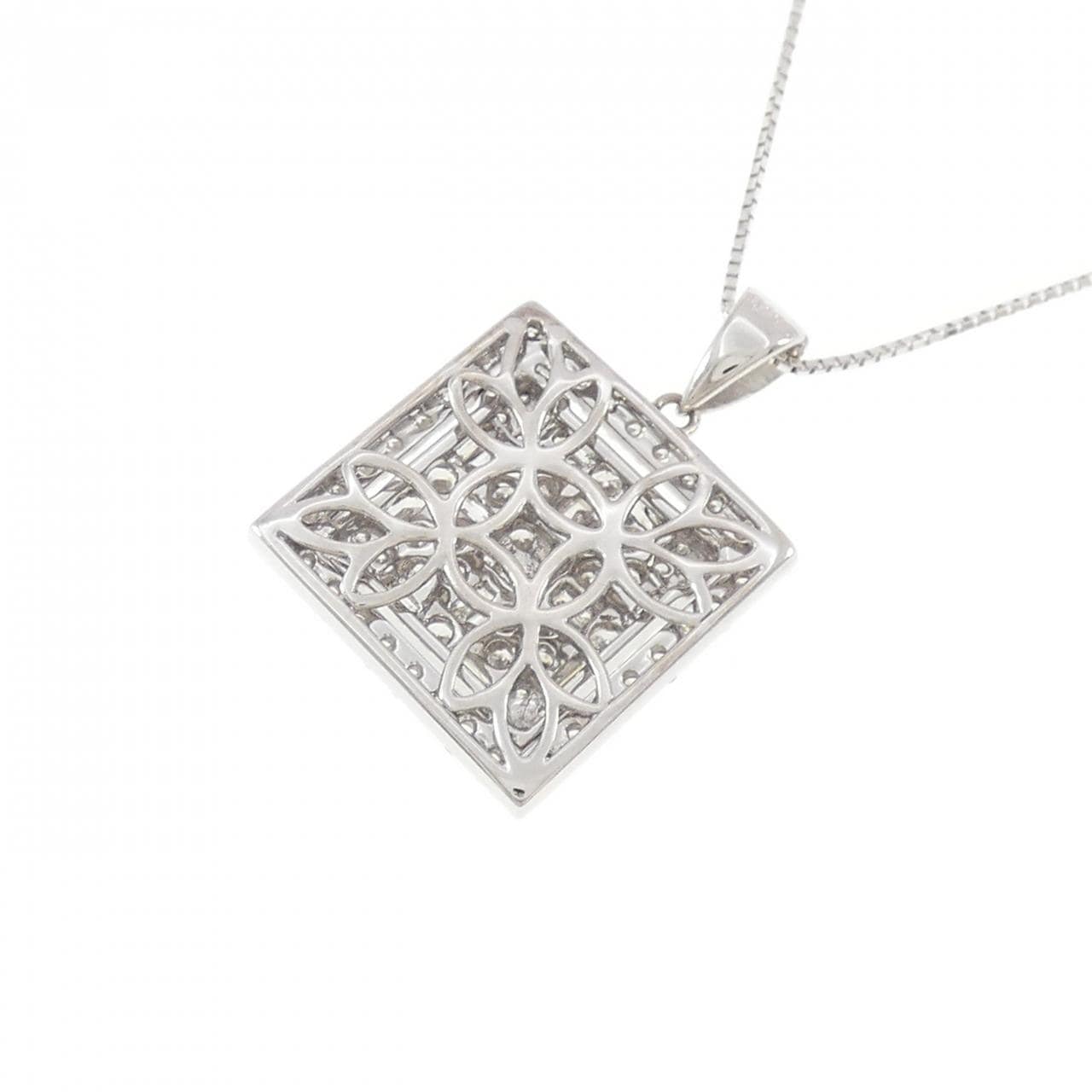 K18WG ダイヤモンド ネックレス 1.95CT