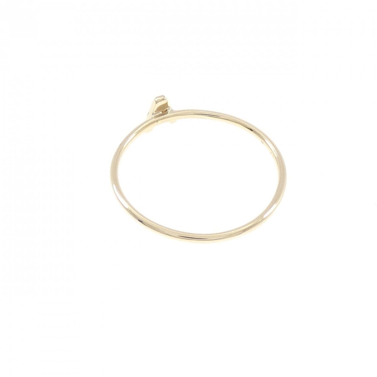 クミキョク イニシャル ダイヤモンド ピンキー リング 0.01CT