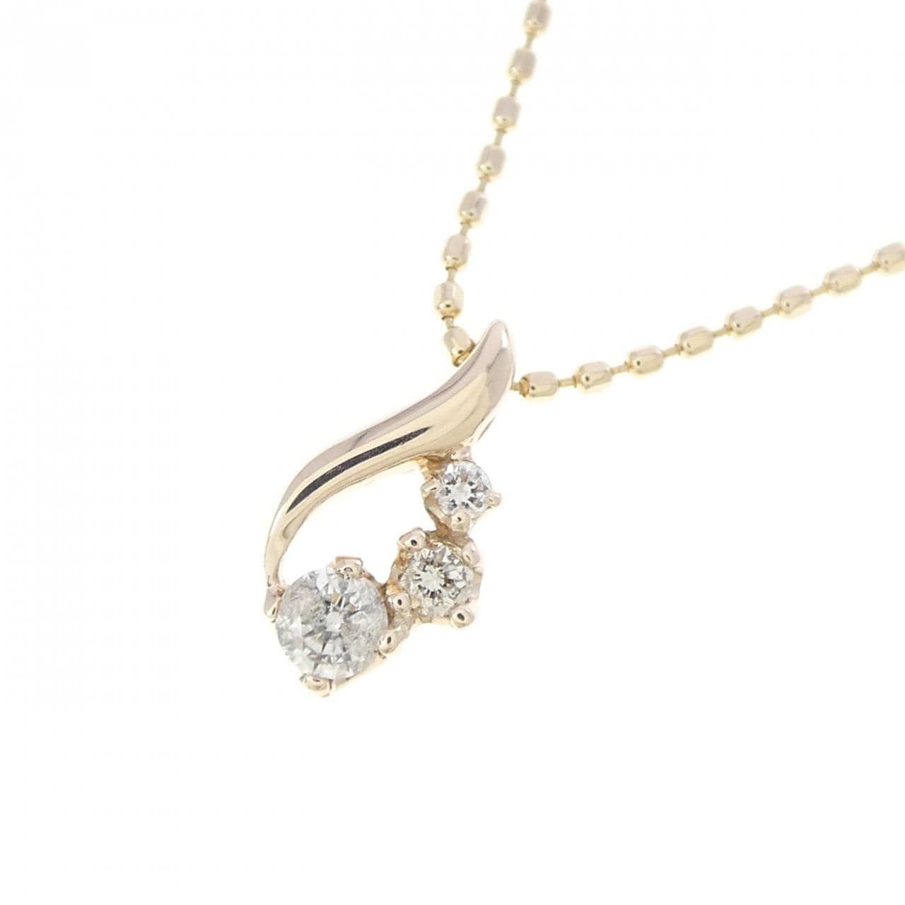 K10YG ダイヤモンド ネックレス 0.1CT