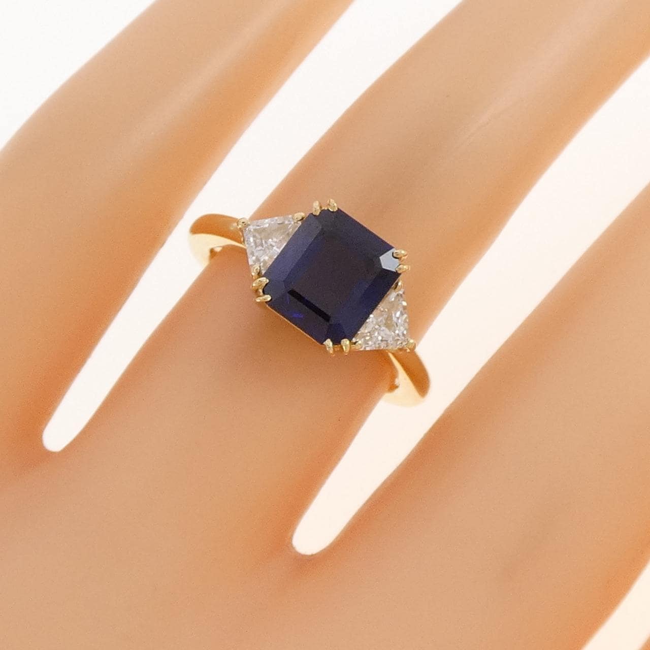 K18YG サファイヤ リング 1.91CT