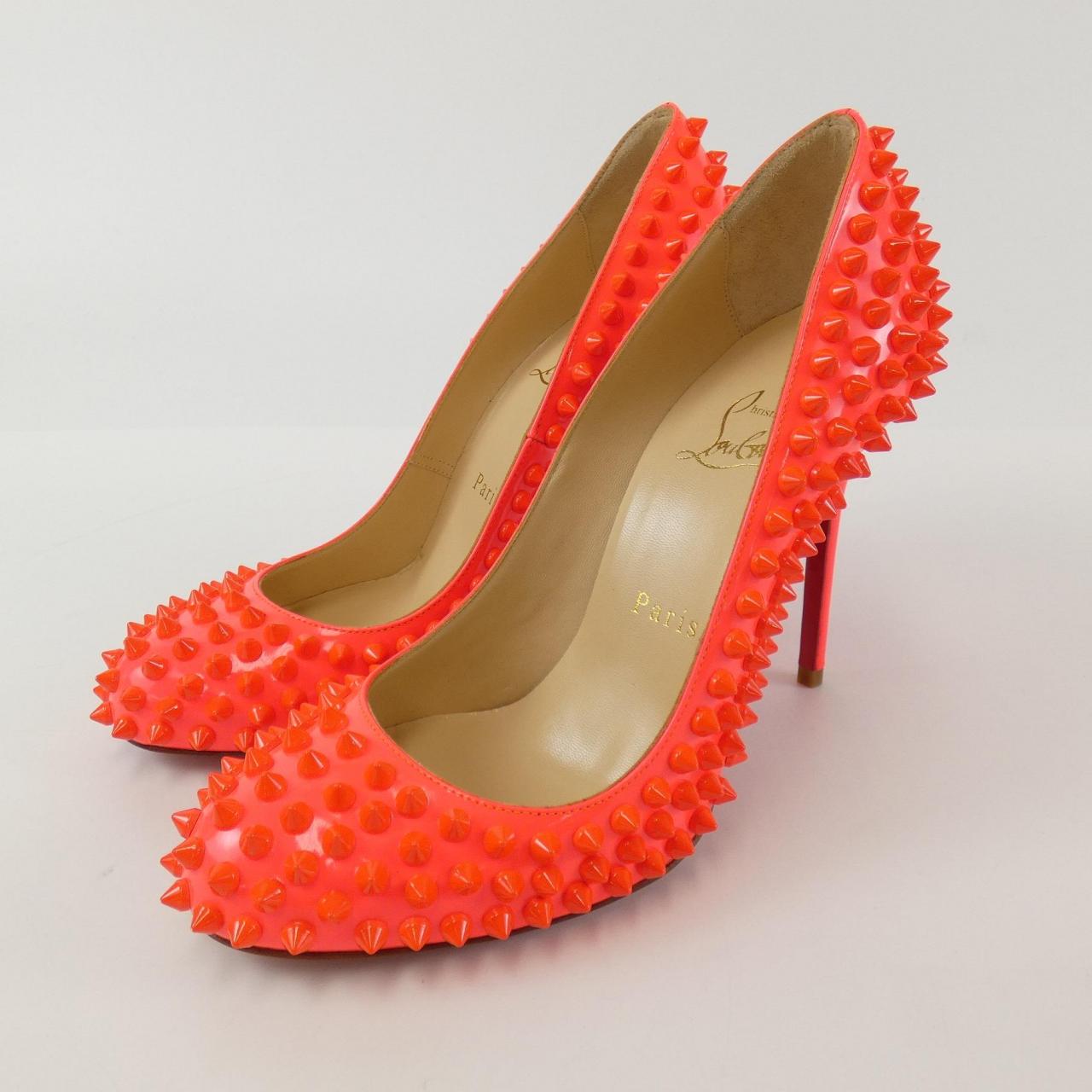 Orange christian louboutin outlet sneakers