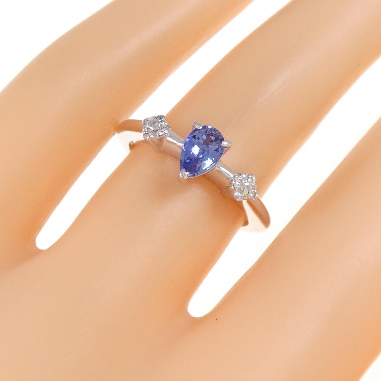 K18WG サファイヤ リング 0.518CT