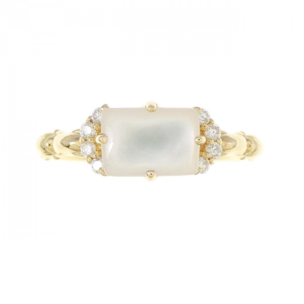 K18YG mother of pearl ring