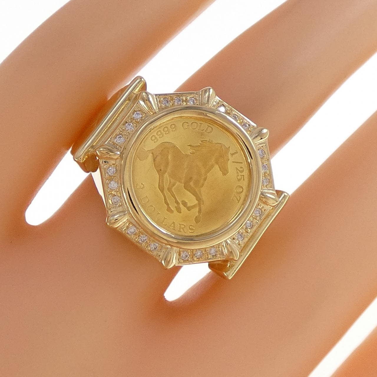 K18YG ダイヤモンド リング 0.14CT